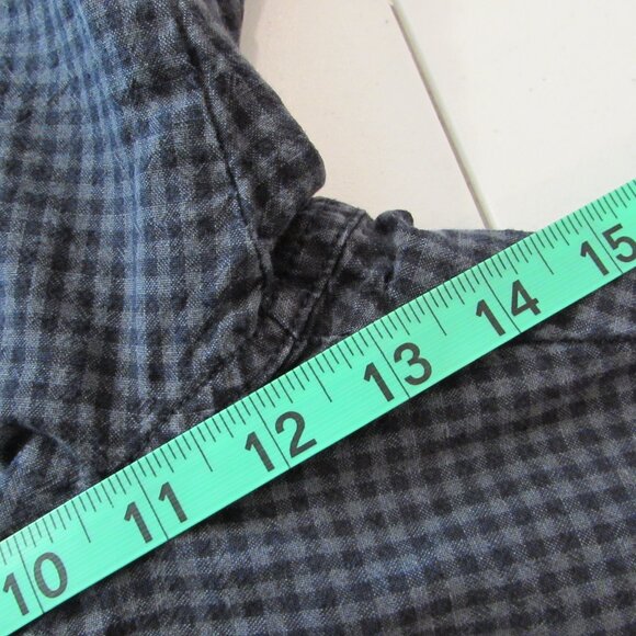 Sundance 'Vie De Reve' Cotton/Linen Navy Check High Rise Paperbag Ankle Pants 8 - Picture 13 of 16